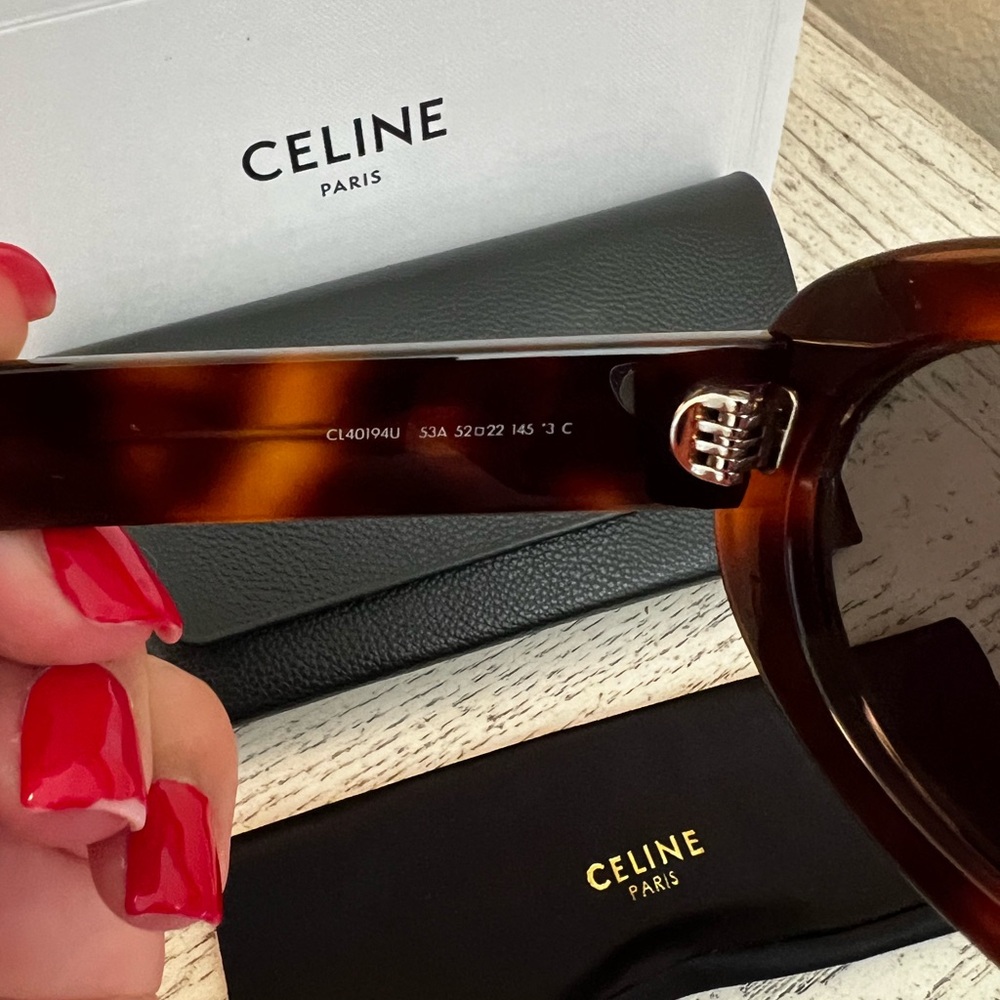 Celine Tortoise Shell Sunglasses - Picture 9 of 12